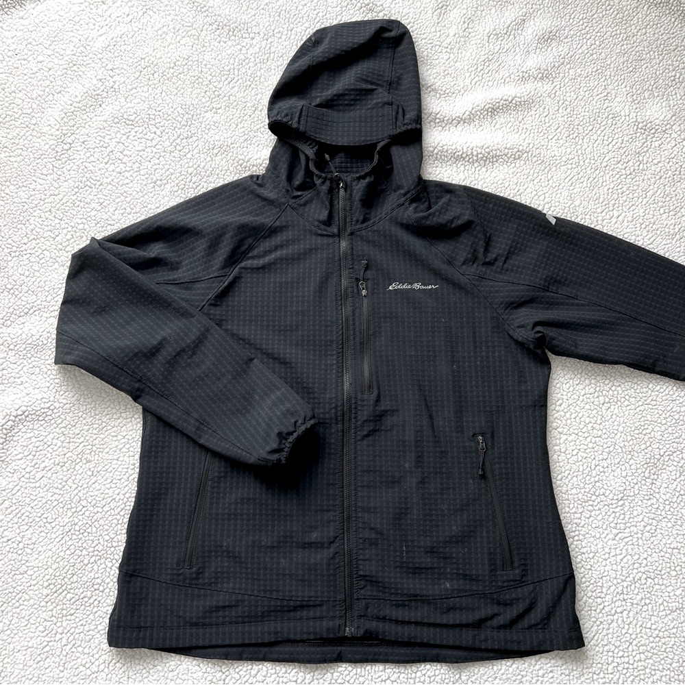 Eddie Bauer Sandstone Backbone Grid Hoodie